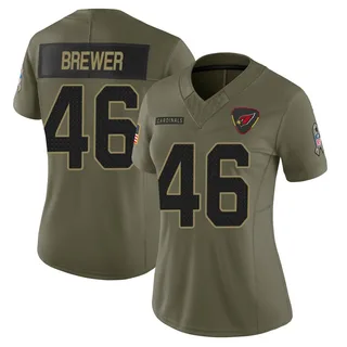 Aaron Brewer Arizona Cardinals Women's Limited 2025 Salute to Service Nike Jersey - Olive