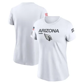 Arizona Cardinals Women's 2024 Salute To Service Legend Performance T-Shirt White