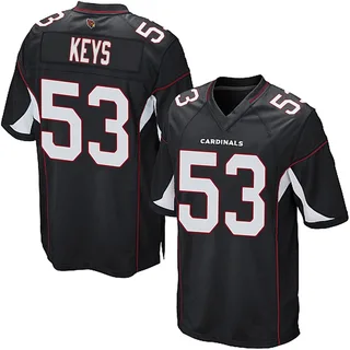 Austin Keys Arizona Cardinals Men's Game Alternate Nike Jersey - Black