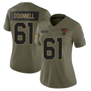 Carter O'Donnell Arizona Cardinals Women's Limited 2025 Salute to Service Nike Jersey - Olive