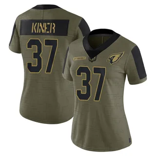 Corey Kiner Arizona Cardinals Women's Limited 2021 Salute To Service Nike Jersey - Olive