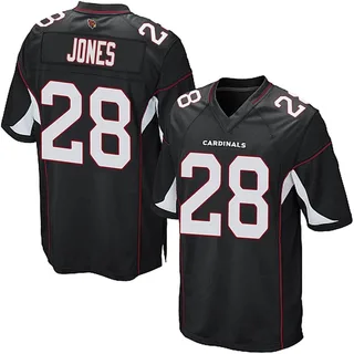 Elijah Jones Arizona Cardinals Men's Game Alternate Nike Jersey - Black