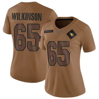 Elijah Wilkinson Arizona Cardinals Women's Limited 2023 Salute To Service Nike Jersey - Brown