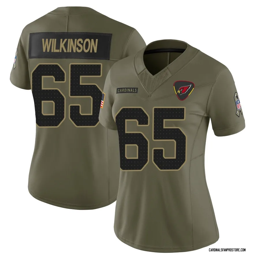 Elijah Wilkinson Arizona Cardinals Women's Limited 2025 Salute to Service Nike Jersey - Olive