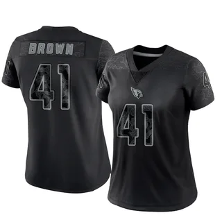 Elliott Brown Arizona Cardinals Women's Limited Reflective Nike Jersey - Black