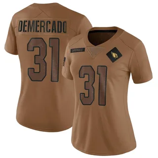 Emari Demercado Arizona Cardinals Women's Limited 2023 Salute To Service Nike Jersey - Brown