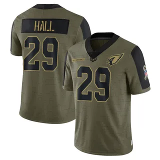 Hassan Hall Arizona Cardinals Men's Limited 2021 Salute To Service Nike Jersey - Olive
