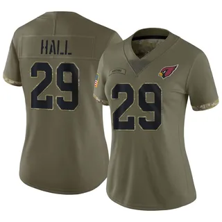 Hassan Hall Arizona Cardinals Women's Limited 2022 Salute To Service Nike Jersey - Olive