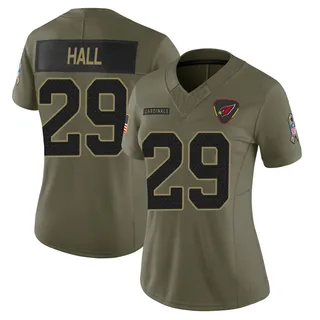 Hassan Hall Arizona Cardinals Women's Limited 2025 Salute to Service Nike Jersey - Olive
