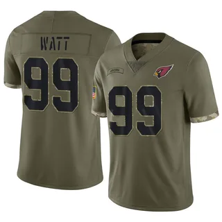 J.J. Watt Arizona Cardinals Men's Limited 2022 Salute To Service Jersey - Olive