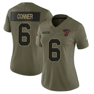 James Conner Arizona Cardinals Women's Limited 2025 Salute to Service Nike Jersey - Olive