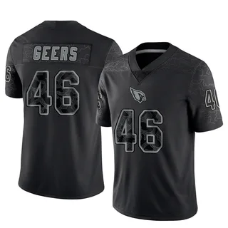 Jameson Geers Arizona Cardinals Men's Limited Reflective Nike Jersey - Black