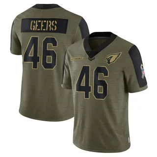 Jameson Geers Arizona Cardinals Youth Limited 2021 Salute To Service Nike Jersey - Olive