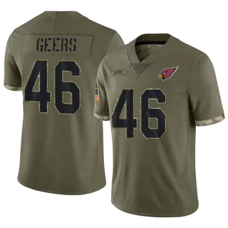 Jameson Geers Arizona Cardinals Youth Limited 2022 Salute To Service Nike Jersey - Olive