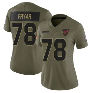 Josh Fryar Arizona Cardinals Women's Limited 2025 Salute to Service Nike Jersey - Olive