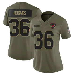 JuJu Hughes Arizona Cardinals Women's Limited 2025 Salute to Service Nike Jersey - Olive