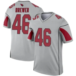 Men's Aaron Brewer Arizona Cardinals Men's Legend Inverted Silver Nike Jersey