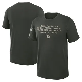 Men's Arizona Cardinals Dark Green 2025 Salute to Service Sideline Slub T-Shirt