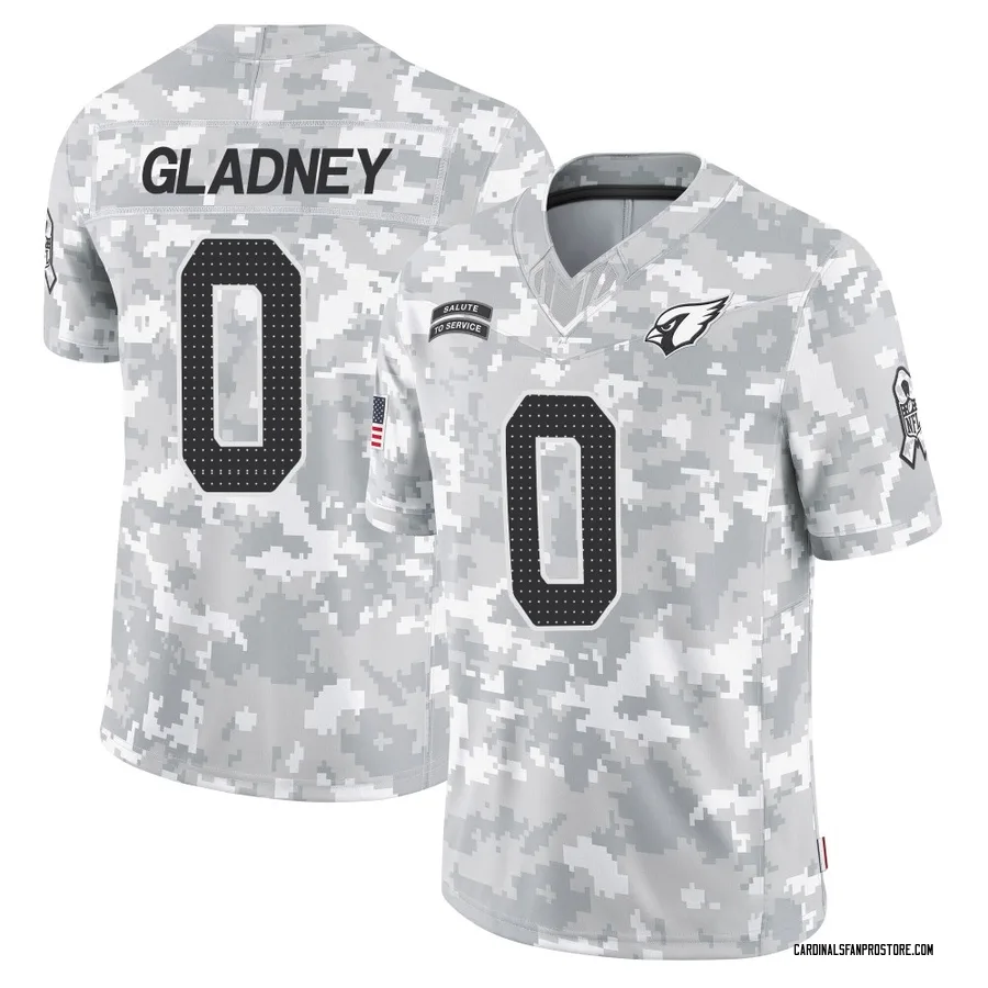 Men's Jeff Gladney Arizona Cardinals Men's Limited Arctic Camo 2024 Salute to Service Nike Jersey