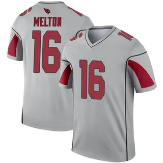 Men's Max Melton Arizona Cardinals Men's Legend Inverted Silver Nike Jersey