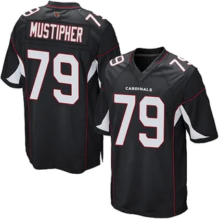 PJ Mustipher Arizona Cardinals Men's Game Alternate Nike Jersey - Black