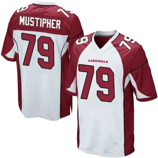 PJ Mustipher Arizona Cardinals Men's Game Nike Jersey - White