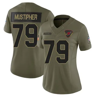PJ Mustipher Arizona Cardinals Women's Limited 2025 Salute to Service Nike Jersey - Olive