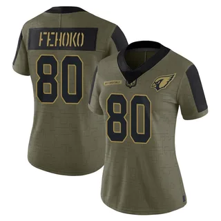 Simi Fehoko Arizona Cardinals Women's Limited 2021 Salute To Service Nike Jersey - Olive