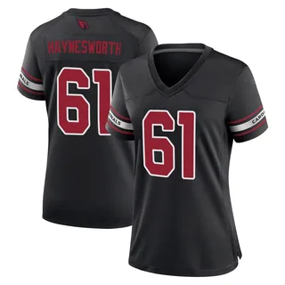 Sincere Haynesworth Arizona Cardinals Women's Game 2nd Alternate Nike Jersey - Black