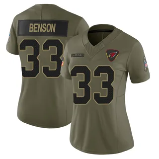Trey Benson Arizona Cardinals Women's Limited 2025 Salute to Service Nike Jersey - Olive