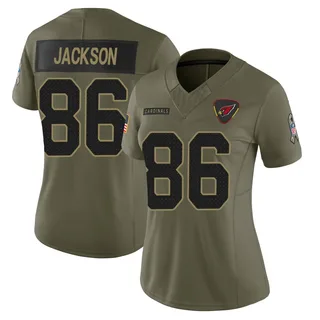Trishton Jackson Arizona Cardinals Women's Limited 2025 Salute to Service Nike Jersey - Olive
