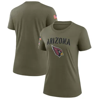 Women's Arizona Cardinals Olive 2022 Salute To Service Legend T-Shirt
