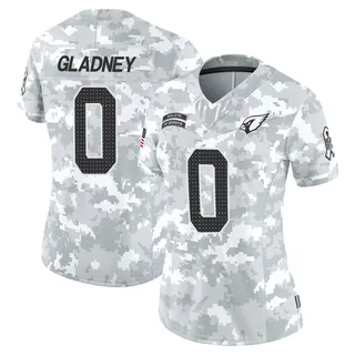 Women's Jeff Gladney Arizona Cardinals Women's Limited Arctic Camo 2024 Salute to Service Jersey